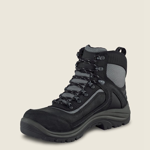 Womens Red Wing Trades - 6-inch Waterproof Safety Toe - Work Boots Black/Grey - BAX160958